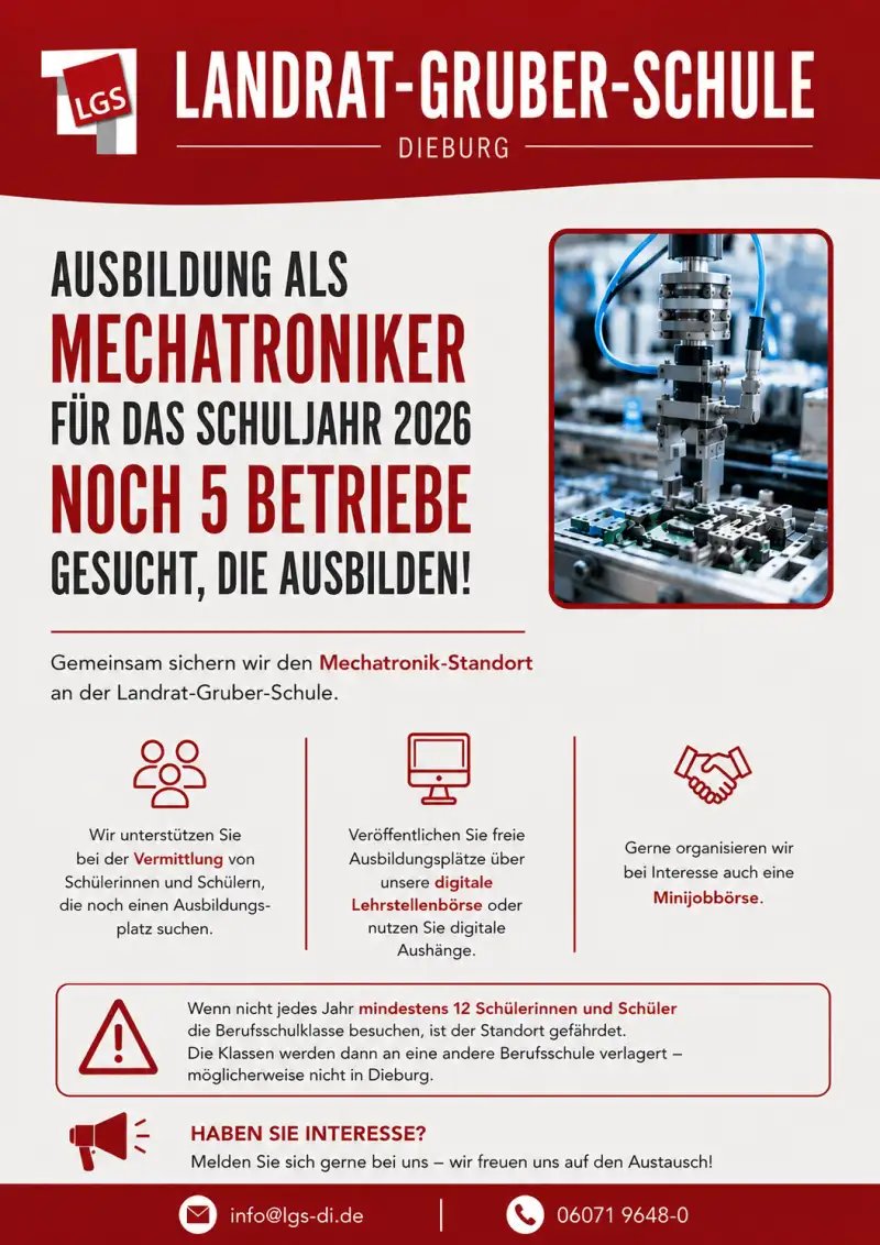 Mechatronik-Standort Dieburg sichern