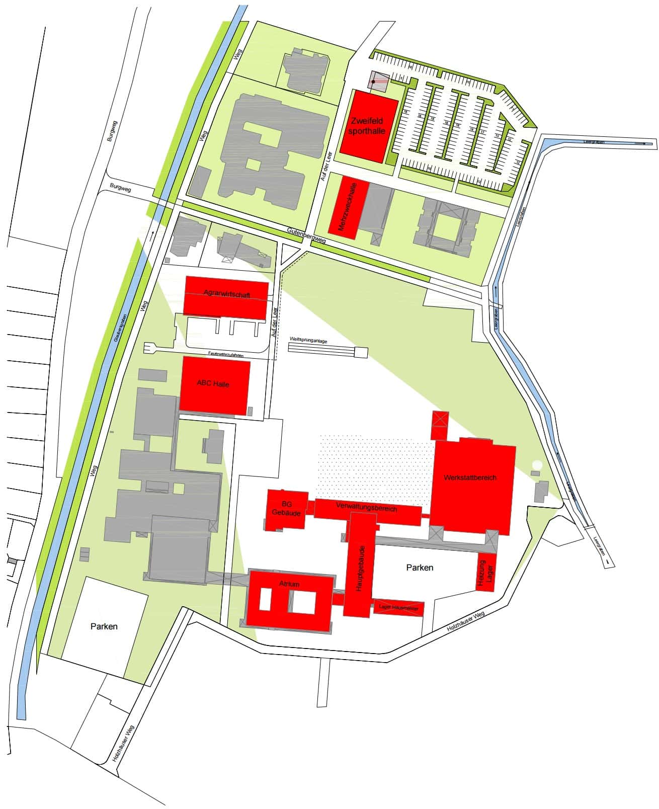 Lageplan der Landrat-Gruber-Schule in Dieburg